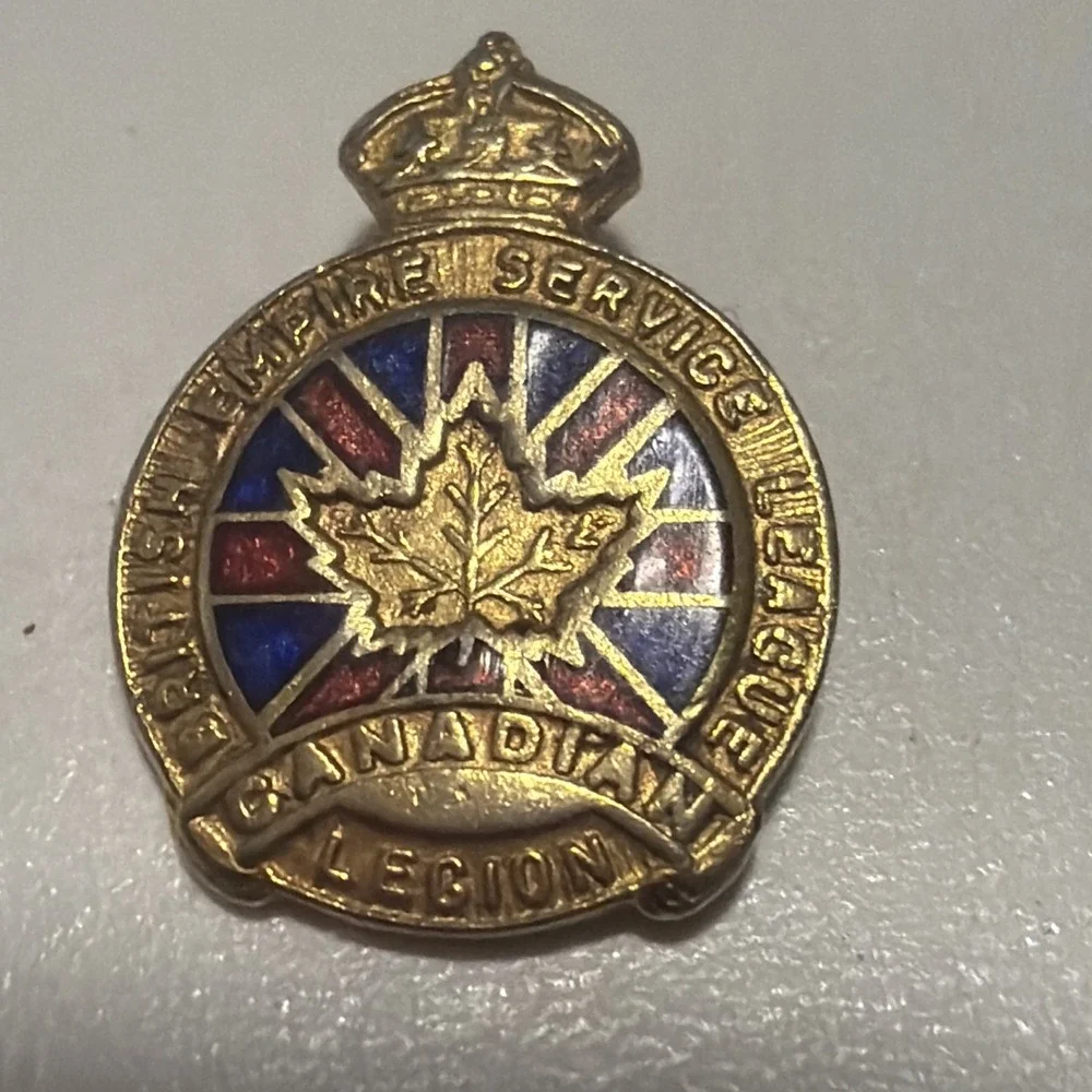 Vintage British Empire Service League CANADIAN LEGION Lapel Pin